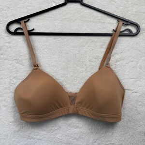Pepper Classic Wireless Bra Tan Nude Small Chest AA A B Cup Size S Minimalist